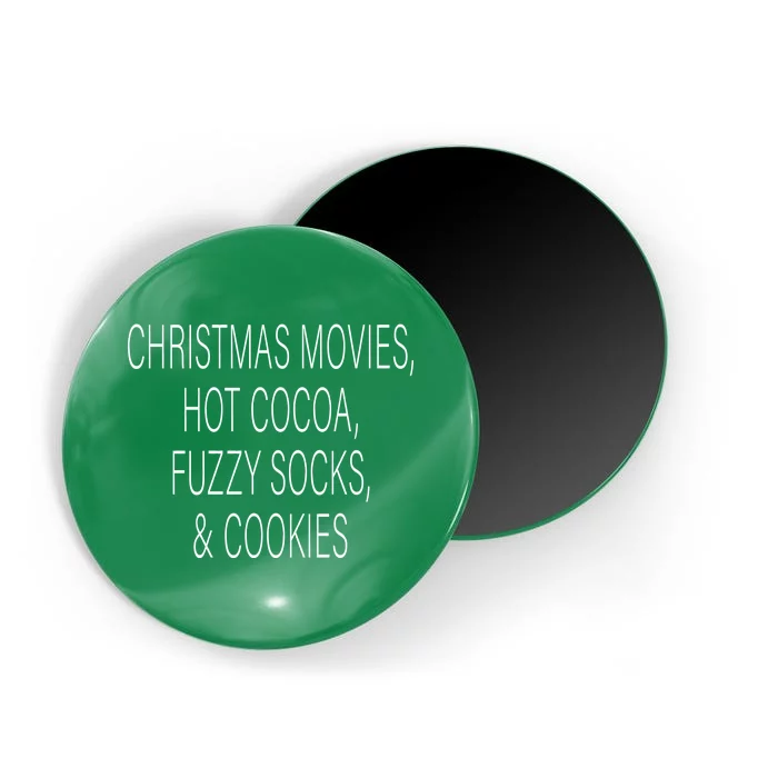 Christmas Movies Hot Cocoa Fuzzy Socks & Cookies Magnet