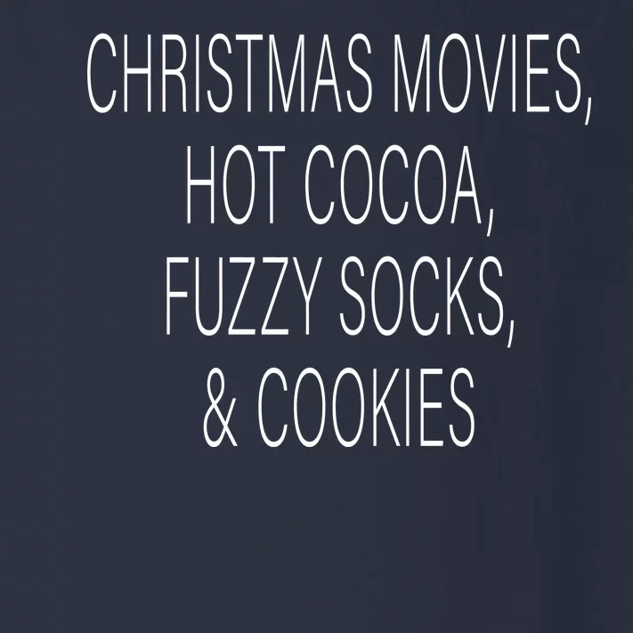 Christmas Movies Hot Cocoa Fuzzy Socks & Cookies Toddler Long Sleeve Shirt