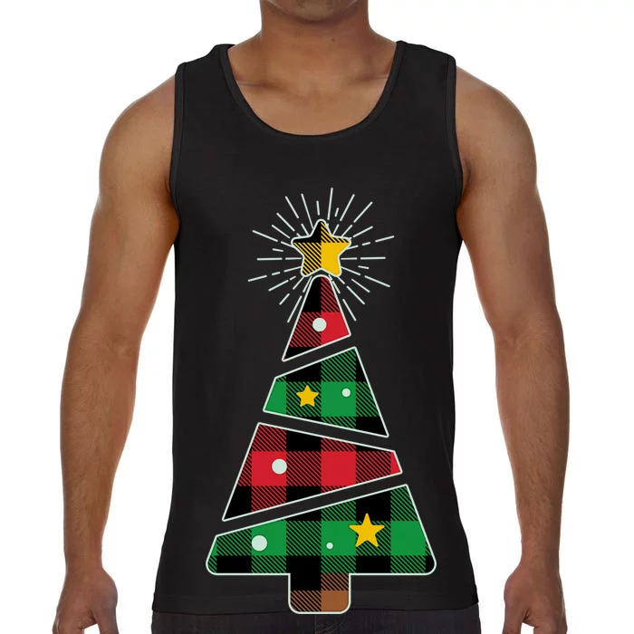 Christmas Multi Plaid Tree Comfort Colors® Tank Top