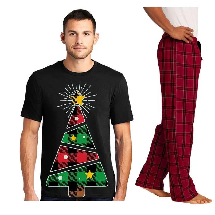 Christmas Multi Plaid Tree Pajama Set