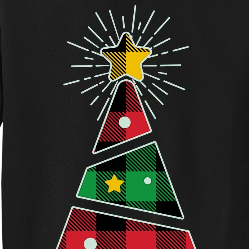 Christmas Multi Plaid Tree Tall Sweatshirt