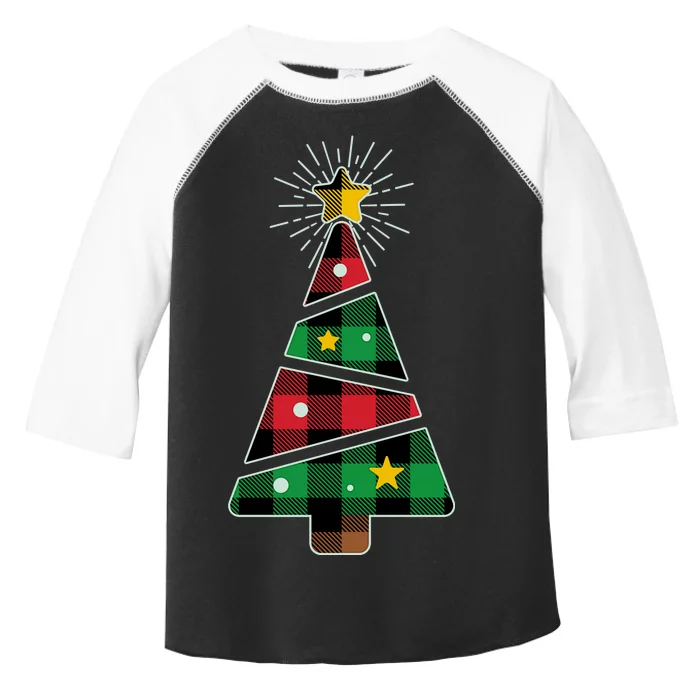 Christmas Multi Plaid Tree Toddler Fine Jersey T-Shirt