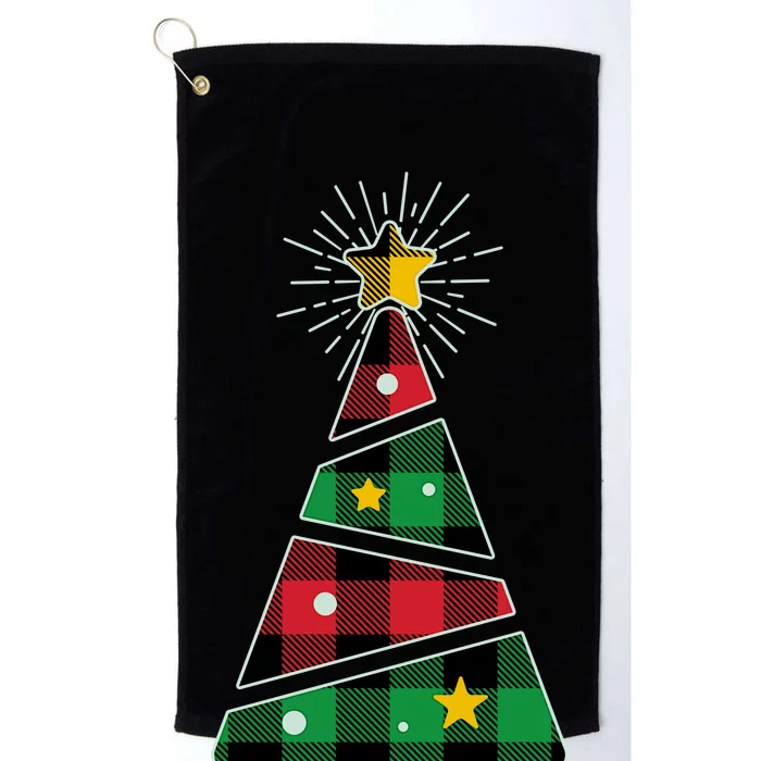 Christmas Multi Plaid Tree Platinum Collection Golf Towel