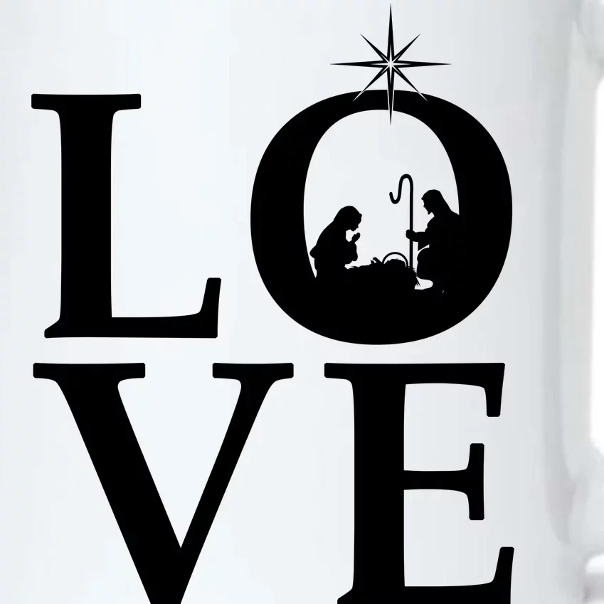 Christmas Nativity LOVE Black Color Changing Mug