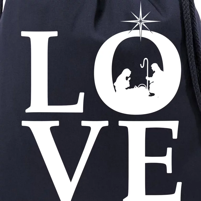 Christmas Nativity LOVE Drawstring Bag