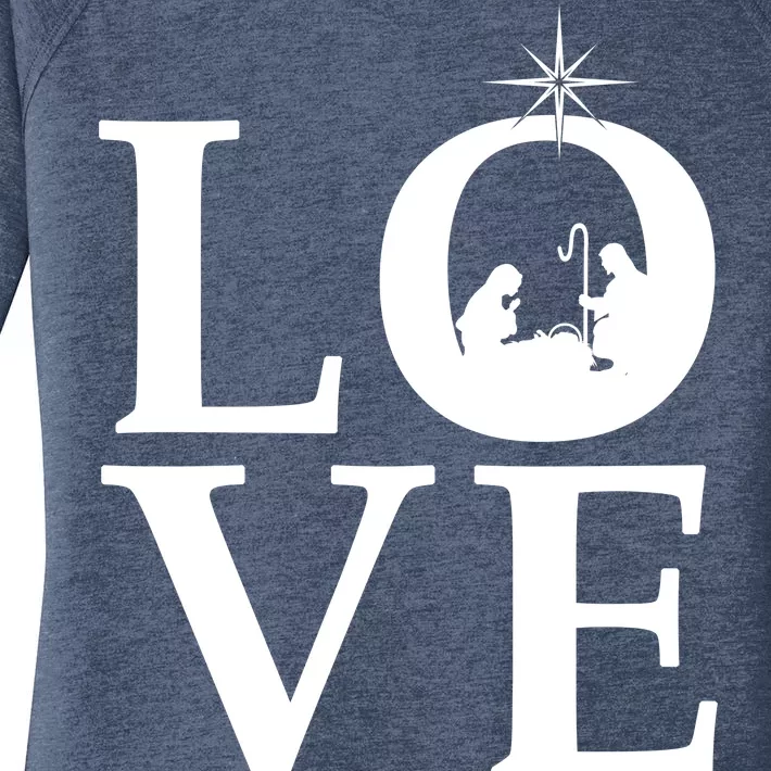 Christmas Nativity LOVE Women's Perfect Tri Tunic Long Sleeve Shirt