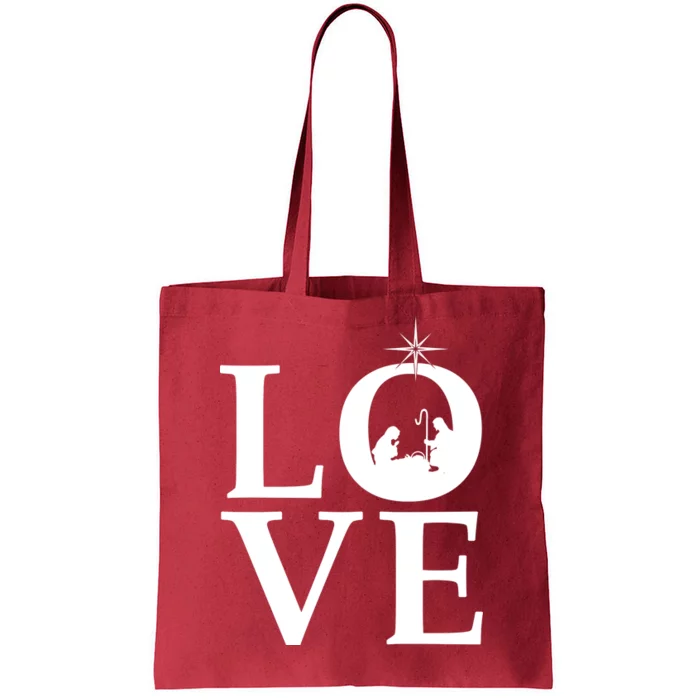 Christmas Nativity LOVE Tote Bag