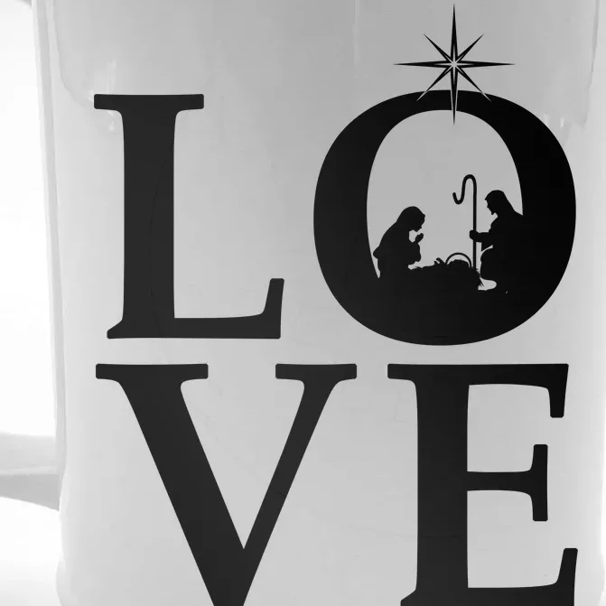 Christmas Nativity LOVE Front & Back Beer Stein