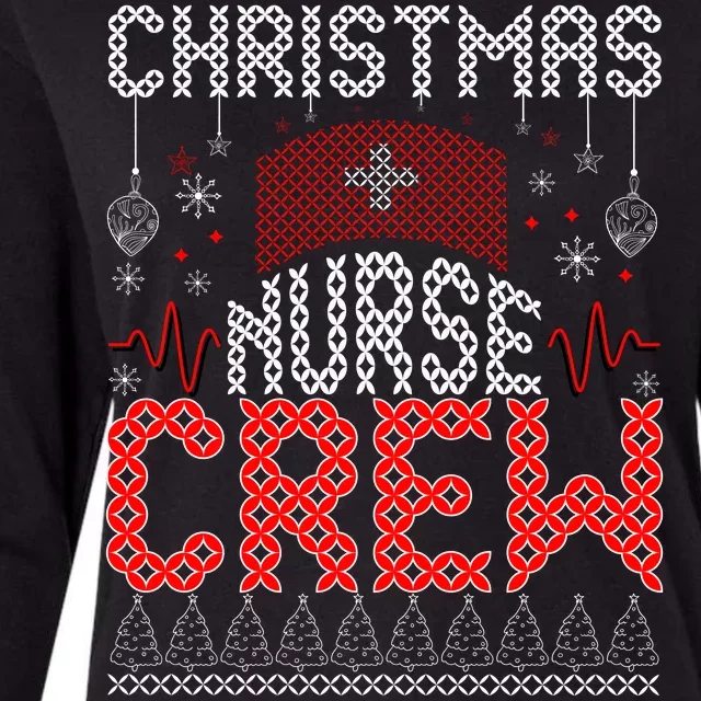 Christmas Nurse Crew Ugly Christmas Sweater RN Womens Cotton Relaxed Long Sleeve T-Shirt