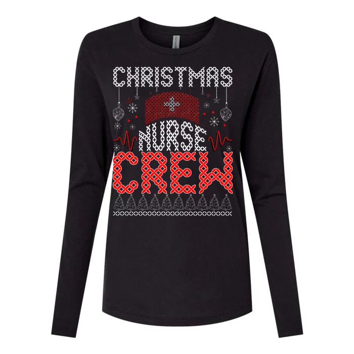 Christmas Nurse Crew Ugly Christmas Sweater RN Womens Cotton Relaxed Long Sleeve T-Shirt