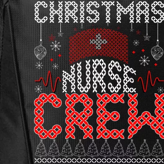 Christmas Nurse Crew Ugly Christmas Sweater RN City Backpack