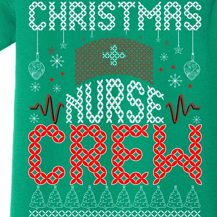 Christmas Nurse Crew Ugly Christmas Sweater RN Baby Bodysuit