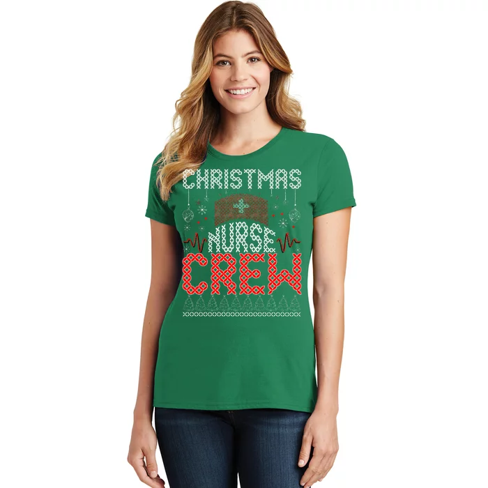 Christmas Nurse Crew Ugly Christmas Sweater RN Women's T-Shirt