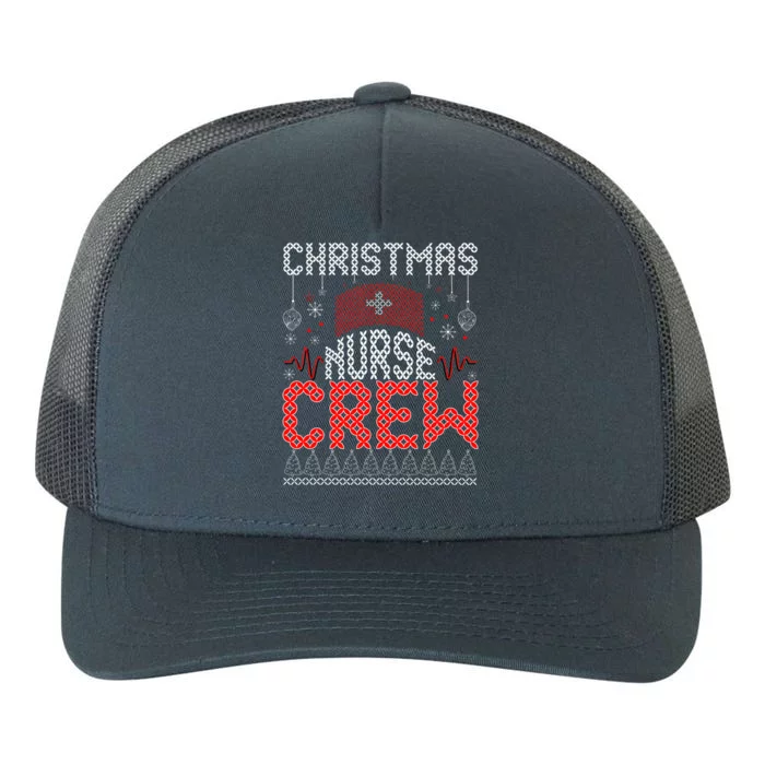 Christmas Nurse Crew Ugly Christmas Sweater RN Yupoong Adult 5-Panel Trucker Hat