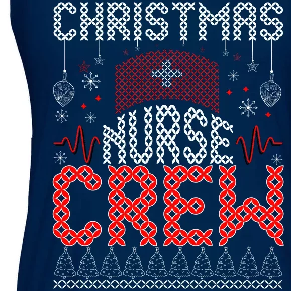 Christmas Nurse Crew Ugly Christmas Sweater RN Ladies Essential Flowy Tank