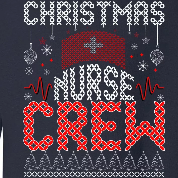 Christmas Nurse Crew Ugly Christmas Sweater RN Toddler Sweatshirt