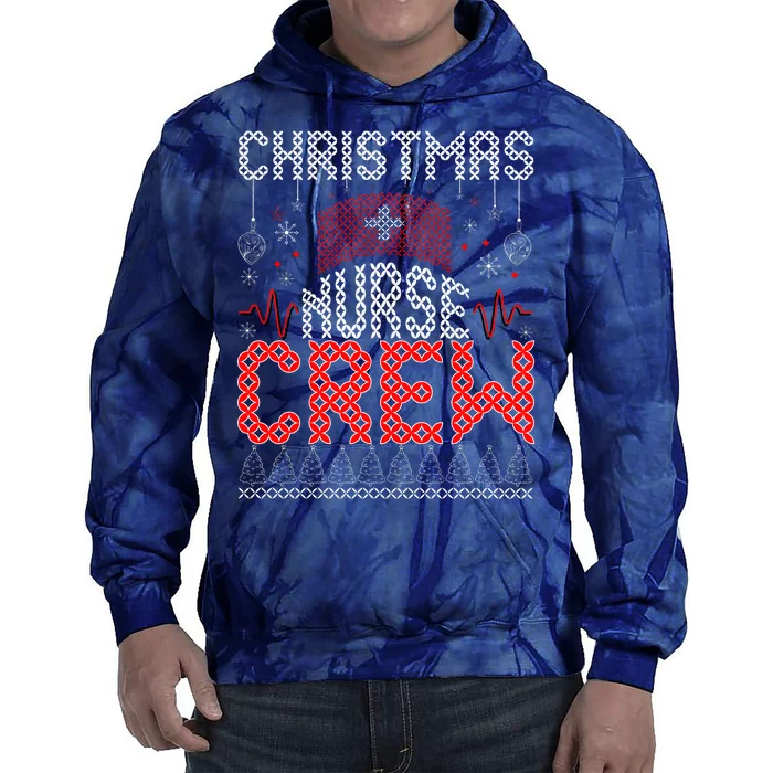 Christmas Nurse Crew Ugly Christmas Sweater RN Tie Dye Hoodie