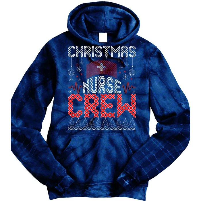 Christmas Nurse Crew Ugly Christmas Sweater RN Tie Dye Hoodie