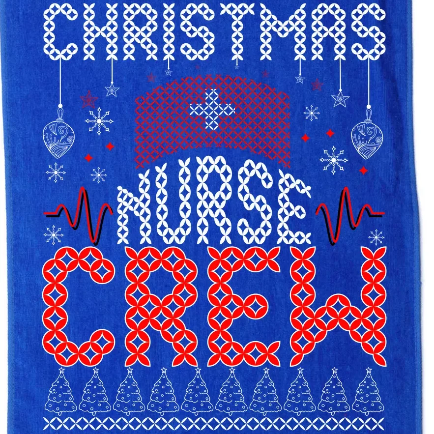 Christmas Nurse Crew Ugly Christmas Sweater RN Platinum Collection Golf Towel