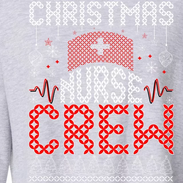 Christmas Nurse Crew Ugly Christmas Sweater RN Cropped Pullover Crew