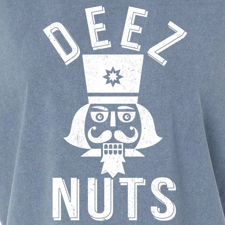 Christmas Nutcracker Deez Nuts Garment-Dyed Women's Muscle Tee