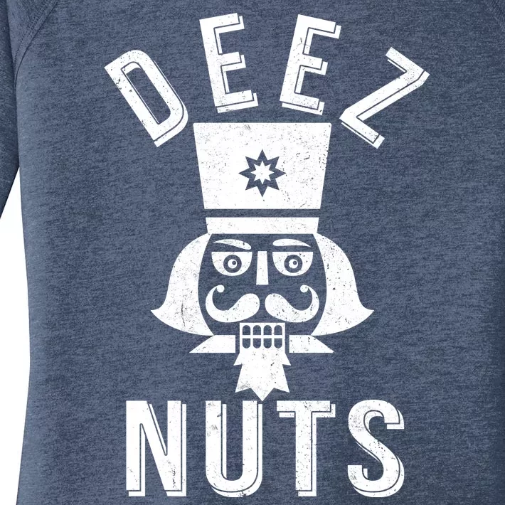 Christmas Nutcracker Deez Nuts Women's Perfect Tri Tunic Long Sleeve Shirt