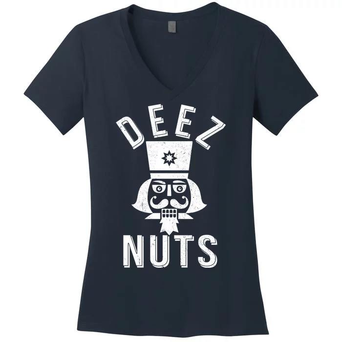 Christmas Nutcracker Deez Nuts Women's V-Neck T-Shirt