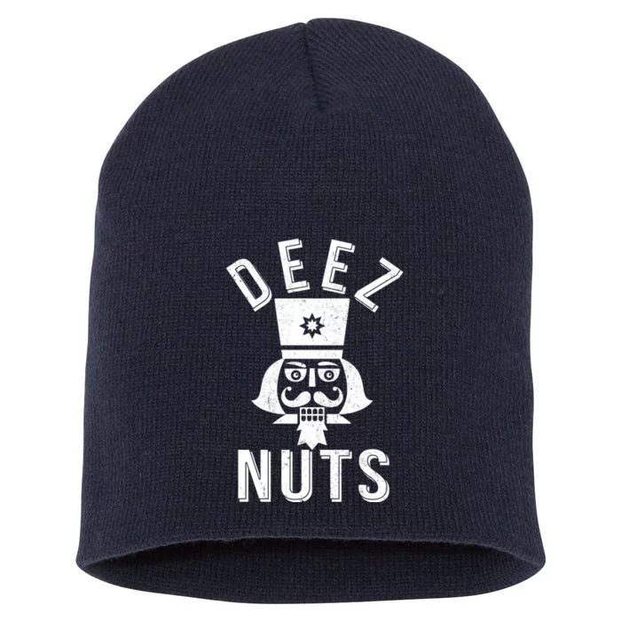 Christmas Nutcracker Deez Nuts Short Acrylic Beanie