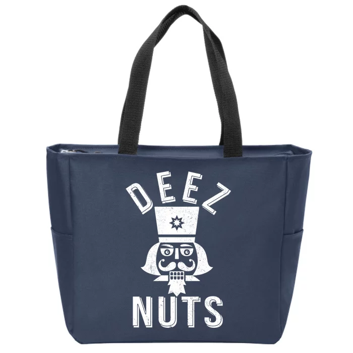 Christmas Nutcracker Deez Nuts Zip Tote Bag