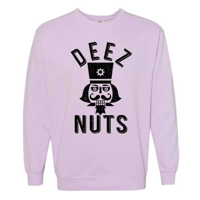 Christmas Nutcracker Deez Nuts Garment-Dyed Sweatshirt