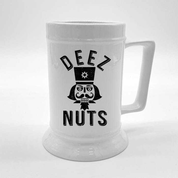 Christmas Nutcracker Deez Nuts Front & Back Beer Stein