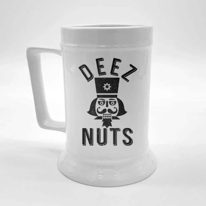 Christmas Nutcracker Deez Nuts Front & Back Beer Stein