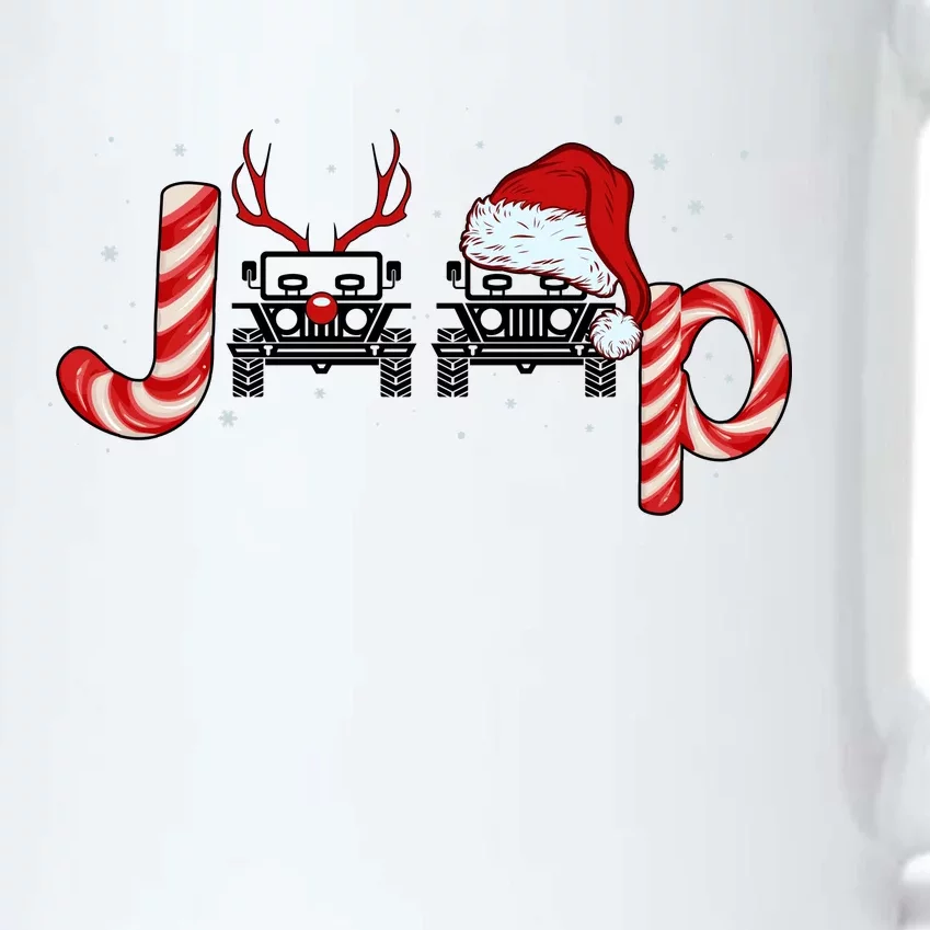 Christmas off Road Car Reindeer Black Color Changing Mug