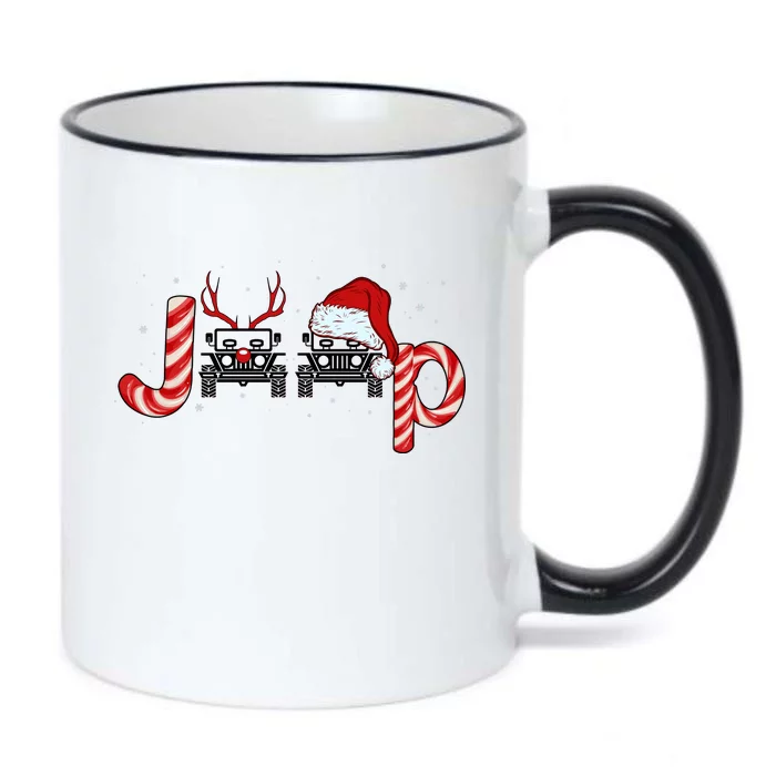 Christmas off Road Car Reindeer Black Color Changing Mug