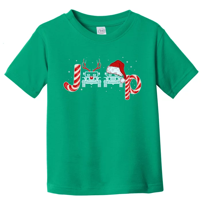 Christmas off Road Car Reindeer Toddler T-Shirt