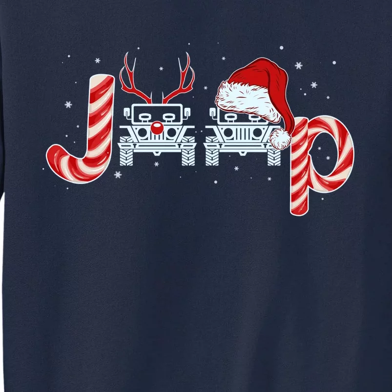 Christmas off Road Car Reindeer Tall Sweatshirt