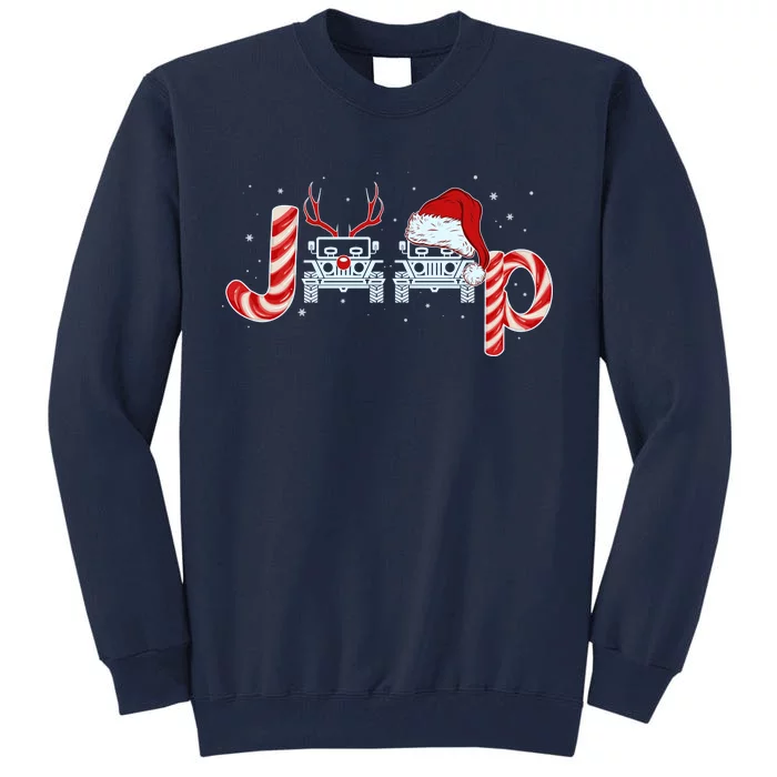 Christmas off Road Car Reindeer Tall Sweatshirt