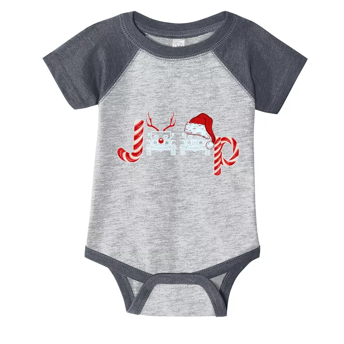 Christmas off Road Car Reindeer Infant Baby Jersey Bodysuit