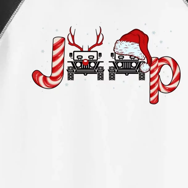 Christmas off Road Car Reindeer Toddler Fine Jersey T-Shirt