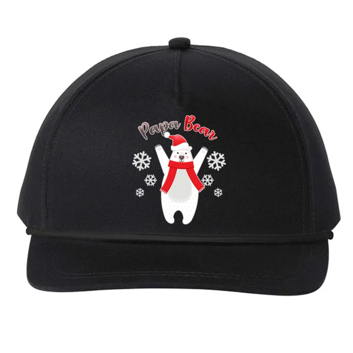 Christmas Papa Bear Snapback Five-Panel Rope Hat