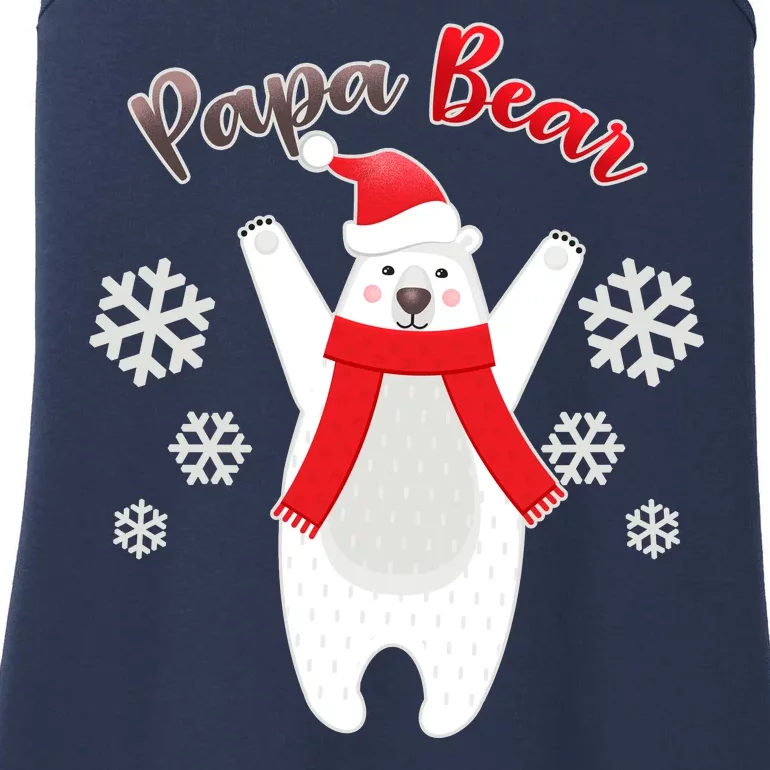 Christmas Papa Bear Ladies Essential Tank