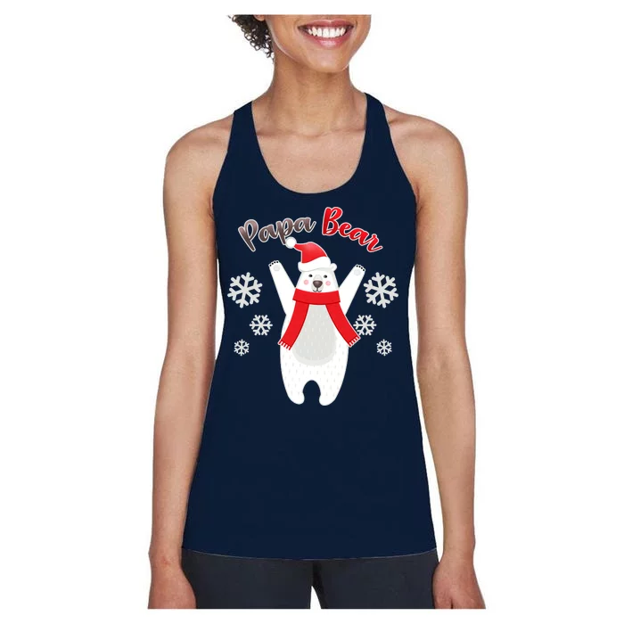 Christmas Papa Bear Women's Racerback Tank