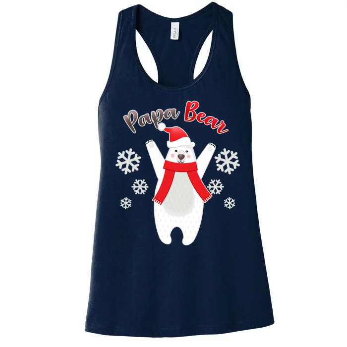 Christmas Papa Bear Women's Racerback Tank