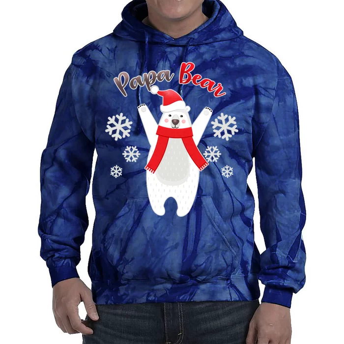 Christmas Papa Bear Tie Dye Hoodie