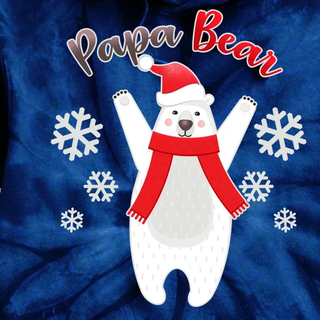 Christmas Papa Bear Tie Dye Hoodie