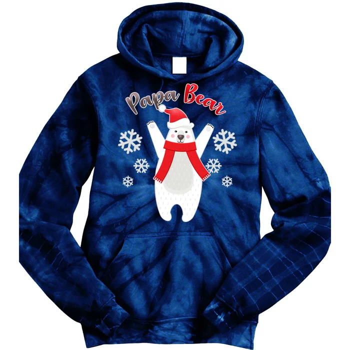 Christmas Papa Bear Tie Dye Hoodie