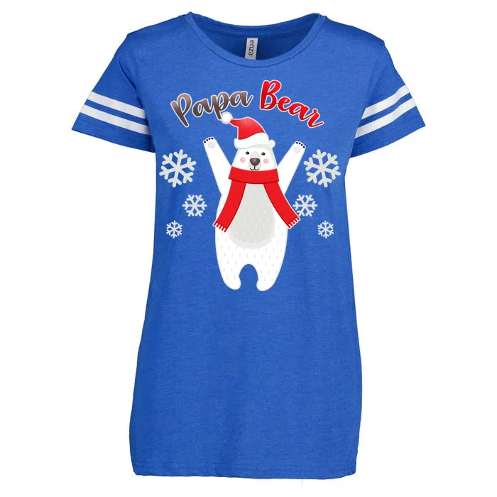 Christmas Papa Bear Enza Ladies Jersey Football T-Shirt