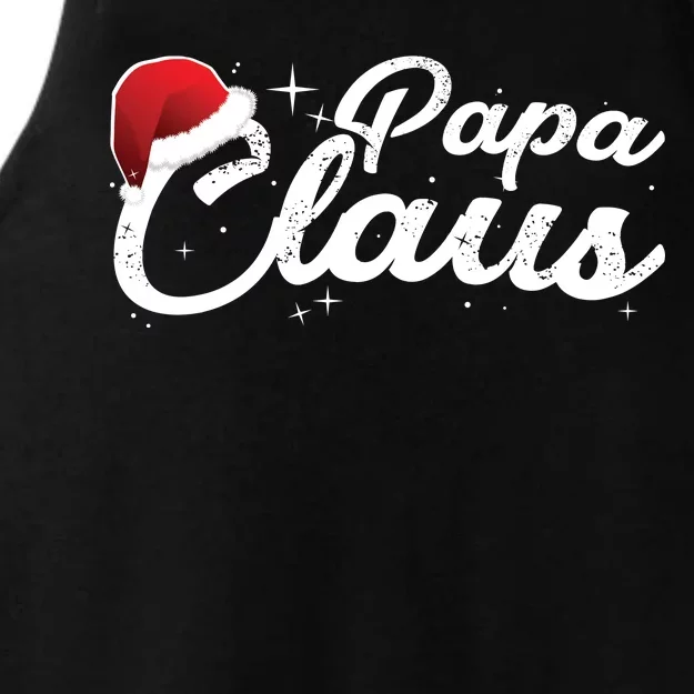 Christmas: Papa Claus Ladies Tri-Blend Wicking Tank