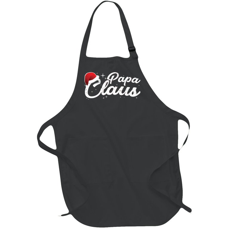 Christmas Papa Claus Full-Length Apron With Pockets