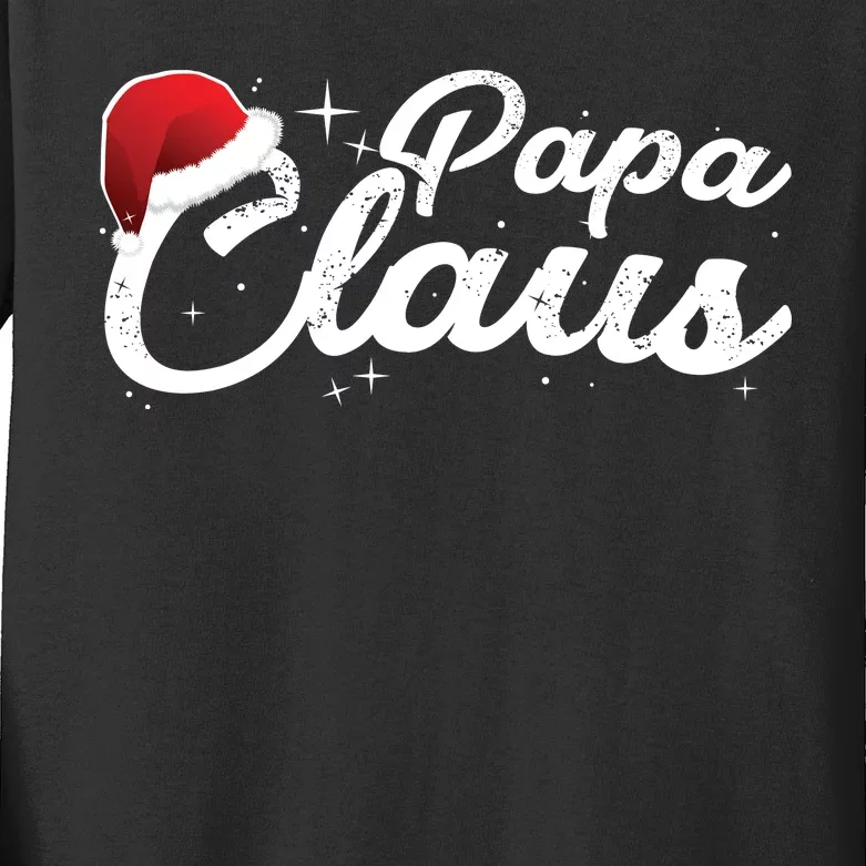 Christmas Papa Claus Kids Long Sleeve Shirt